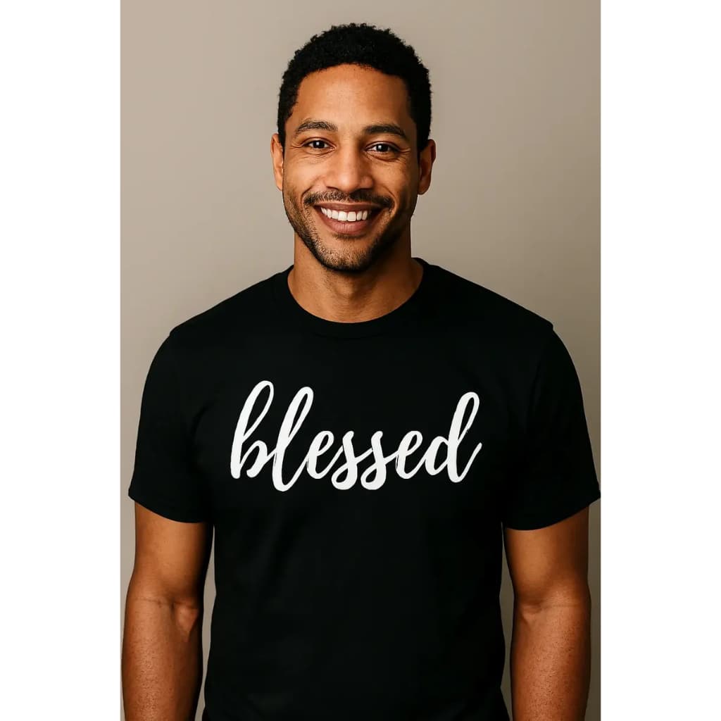 Camiseta Masculina T-shirt Camisa Algodão Blessed Abençoado