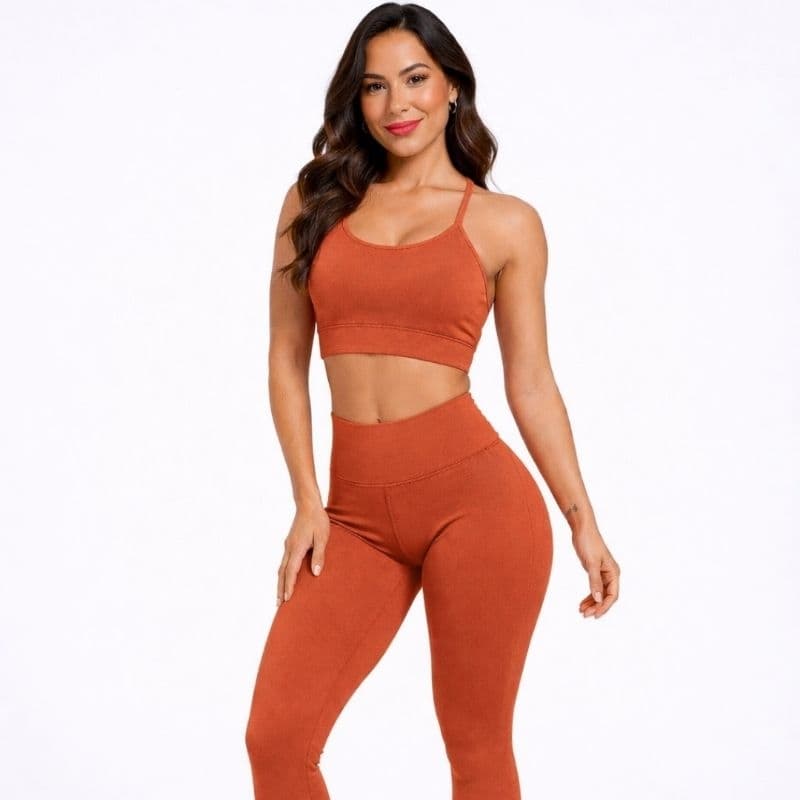 Conjunto Feminino Top e Legging Suplex Fitness