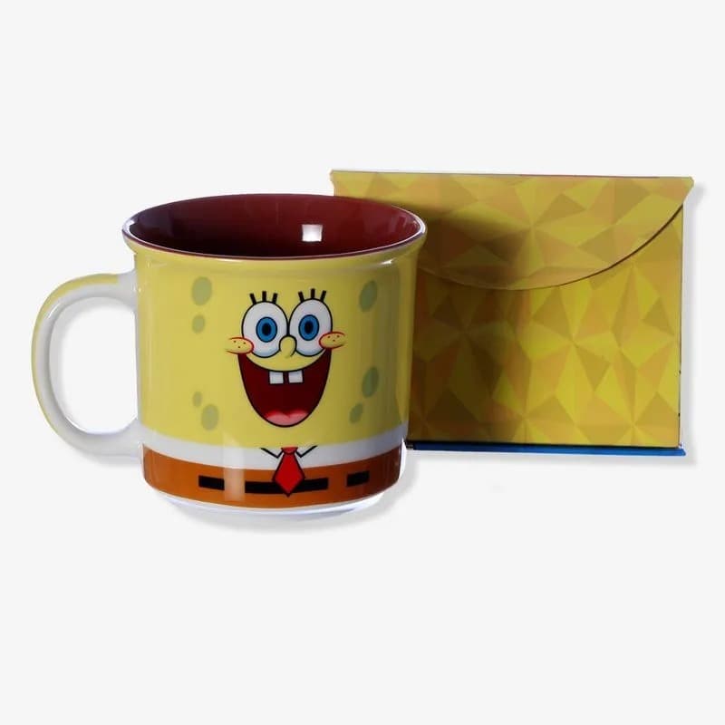 Caneca Tom Patrick - Bob Esponja Café 350ml Presente Mimo