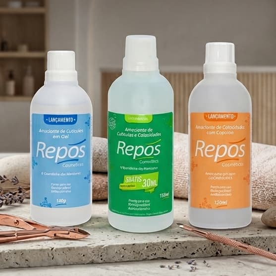 KIT REPOS AMACIANTE DE CUTÍCULAS, CALOSIDADES E EM GEL