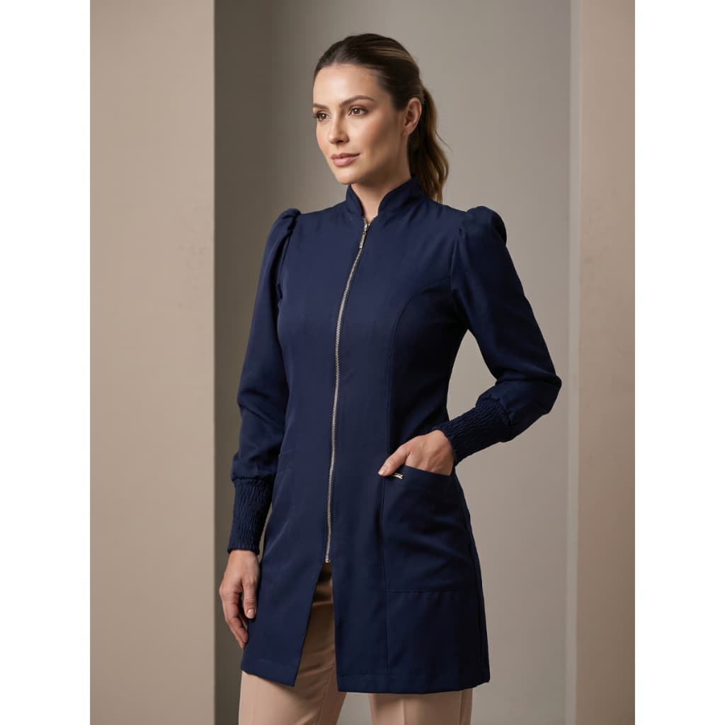 Jaleco Feminino Manga Princesa com Punhos de Lastex Gabardine Premium Princess Jaleco Art