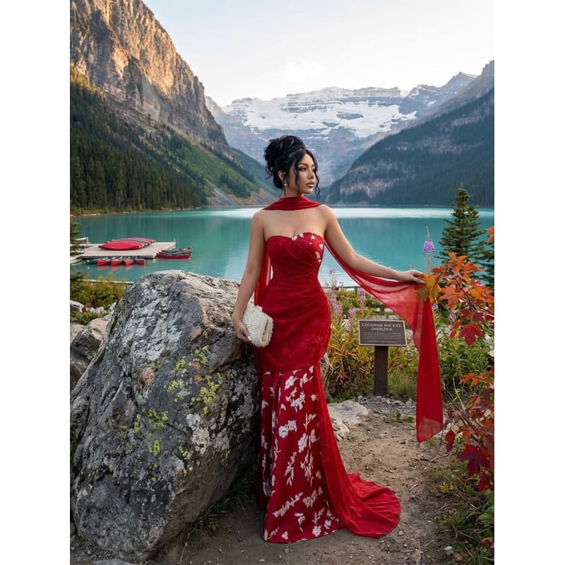 Vestido Festa Elegante Canadá 🇨🇦