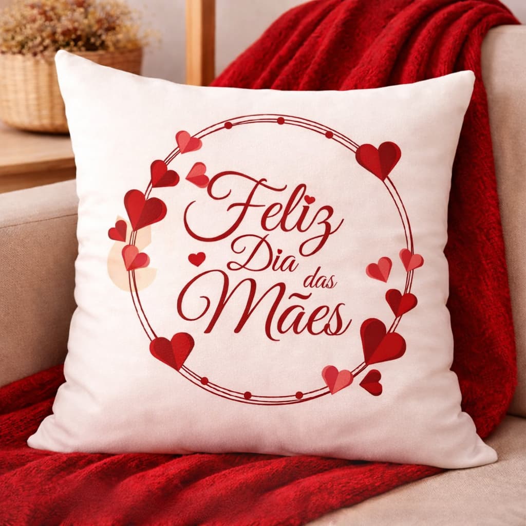 Kit Manta+Capas de Almofadas Sued Dia das Mães/Decoração Sala Sofá Manta