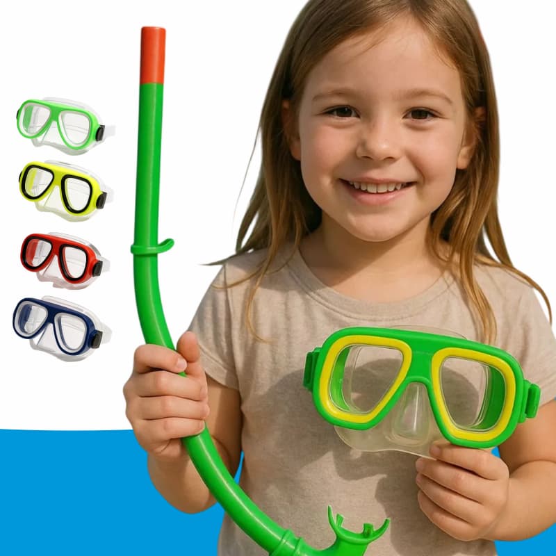 Kit Mergulho Snorkel Óculos Máscara Piscina Praia Banho Natação Infantil