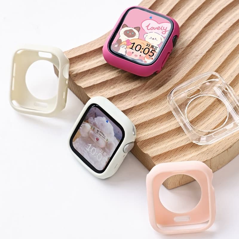 Capa Case capinha de Cor Doce Silicone para Apple Watch S11 10 6 3 Compatível iWatch 46mm 38mm 40mm 42mm 44mm 41mm 45mm