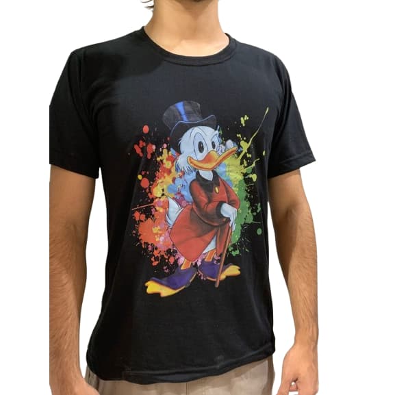Camiseta Preta Personalizada de Personagem