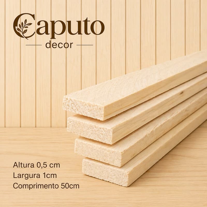 Ripas de Madeiras Pinus Para Artesanato 1cm x 0,5cm x 50cm Réguas para Ceramistas