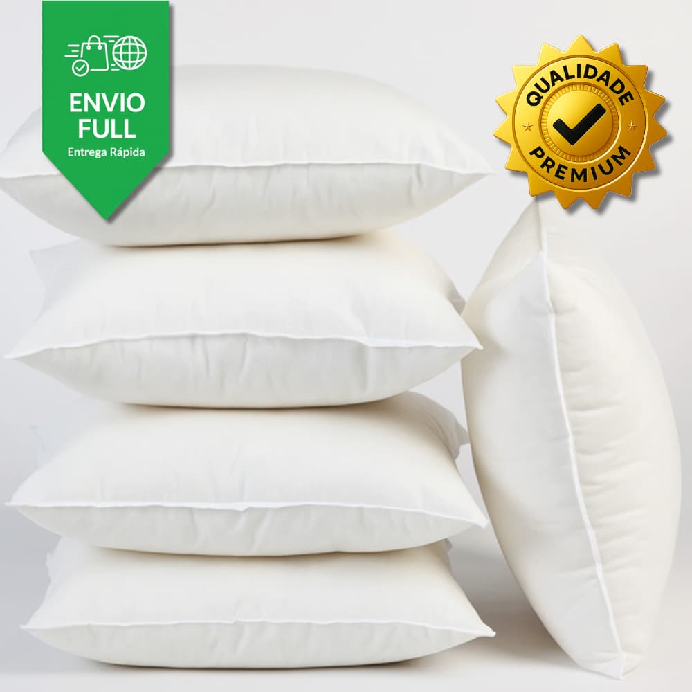 Kit com até 6 Refis de Almofada Decorativa 45×45 – Enchimento Espuma Super Macia(ENVIO IMEDIATO)