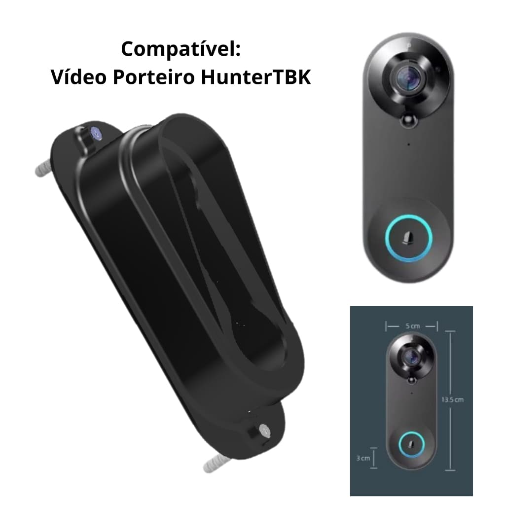 Proteção / Capa Contra Roubo Chuva para Campainha Vídeo Porteiro - HunterTBK FHD Wifi Video Doorbell