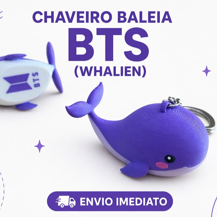 BTS Baleia Chaveiro I Purple You Army Presente Fofo Exclusivo