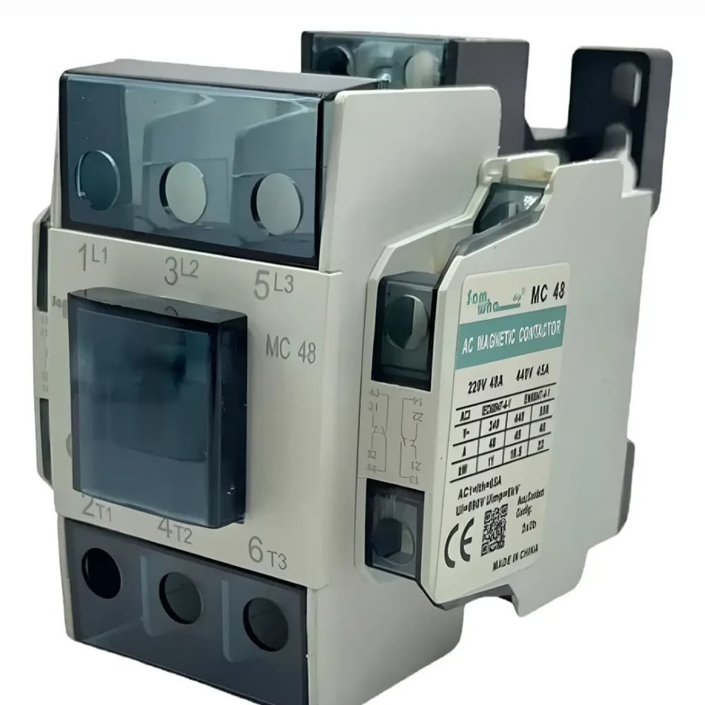 Contator Trifásico Samwha MC40-22 40A 2NA 2NF 24v/ 110v /220v Trilho DIN