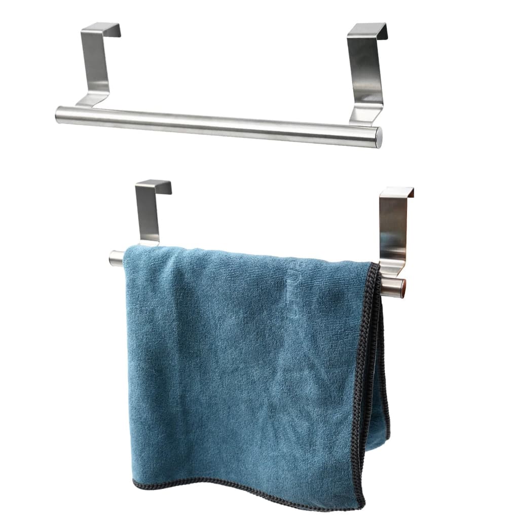 Toalheiro Suporte Porta De Armário Cozinha Pano Prato Toalha Reto Multiuso Aço Inox 36cm