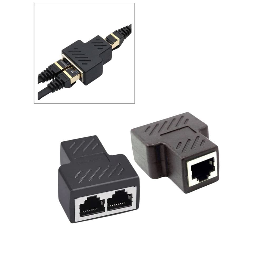 Adaptadores Duplicador Cabo Rede Internet Rj45 Fêmea