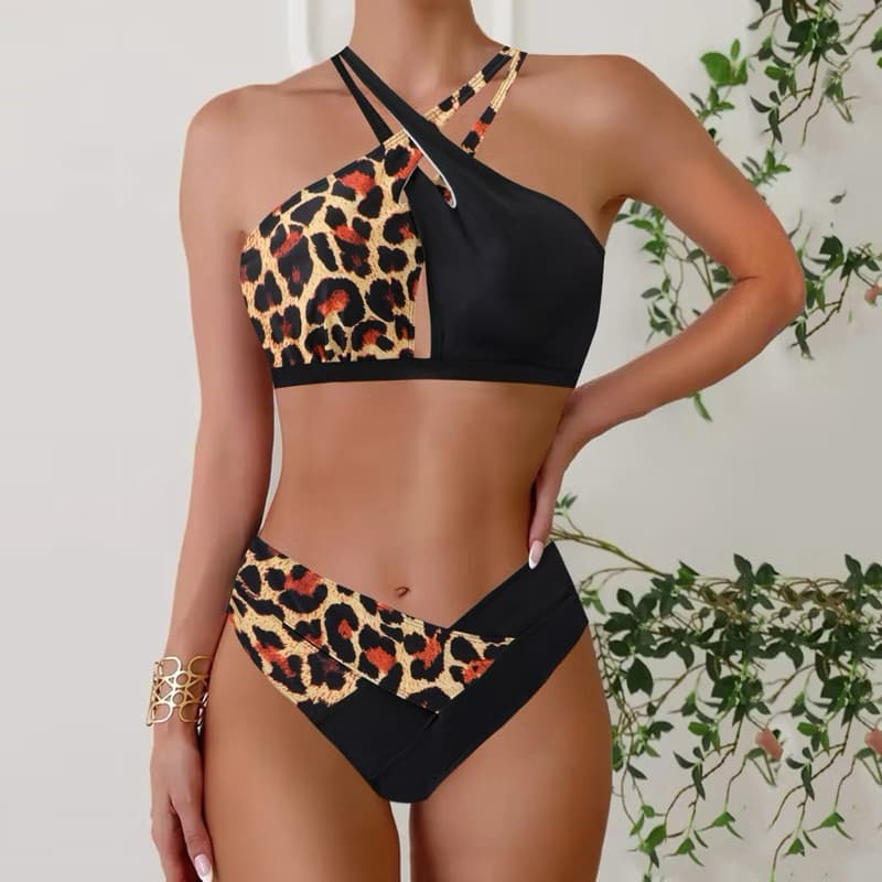 [Estoque Pronto Biquíni Feminino Calça Quente Cinta High Beach]