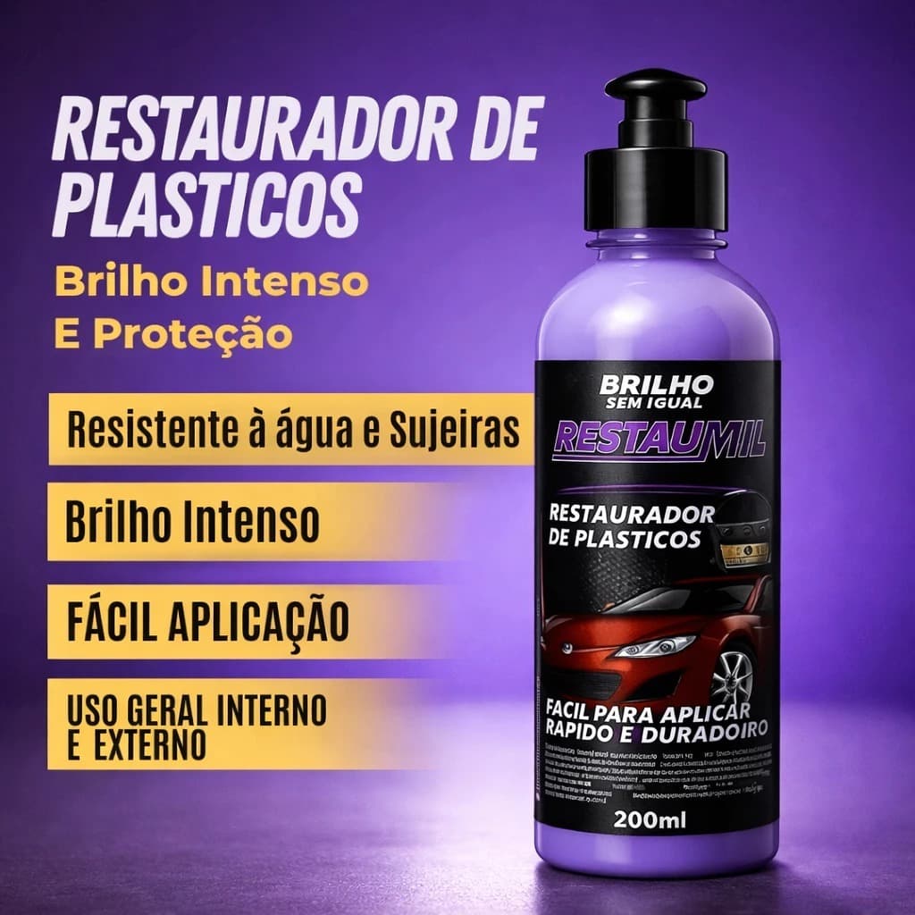 Revitalizador De Plástico Borracha Painel Proteção Restauração Para Automóveis