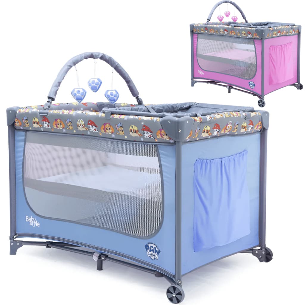 Berço de Bebê Portátil com Trocador Mobile Patrulha Canina Desmontável Infantil Brinquedos Dobrável Baby Style