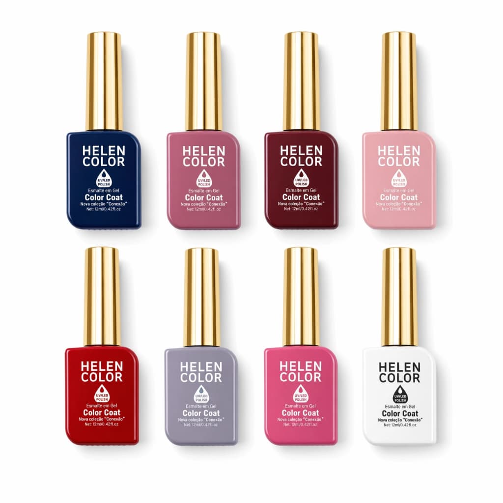 Esmalte em Gel Helen Color 12ml UV/LED - Nova Coleção Conexão - Cores Variadas