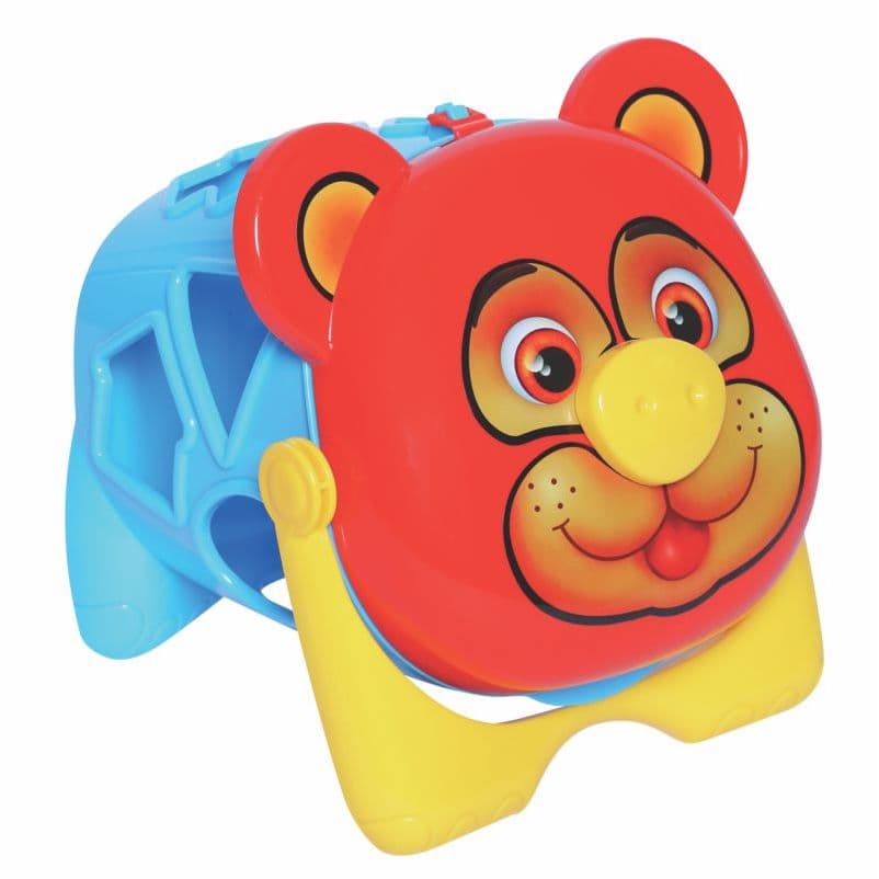 Brinquedo Balde Didático Educativo Urso Tommy Para Encaixar Mercotoys