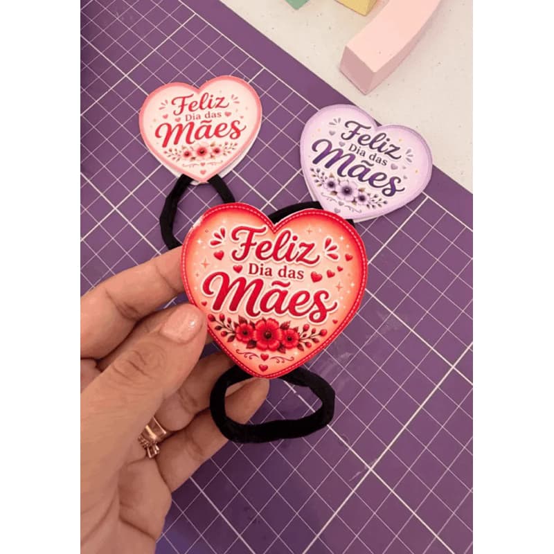 Tag para xuxinha/elástico dia das Mães - Mimo - Lembrancinha - Presente - Cartão