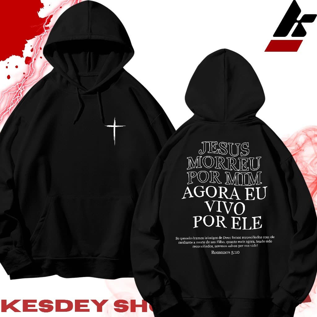 Moletom Jesus Canguru Blusa Unissex Quente Casual Moda