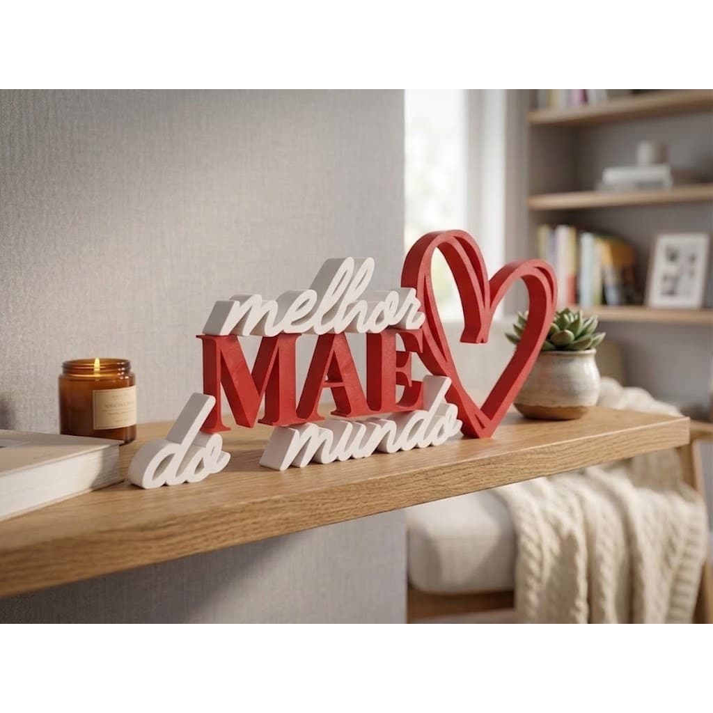Placa Decorativa Melhor Mãe Do Mundo - Presente Dia Das Mães