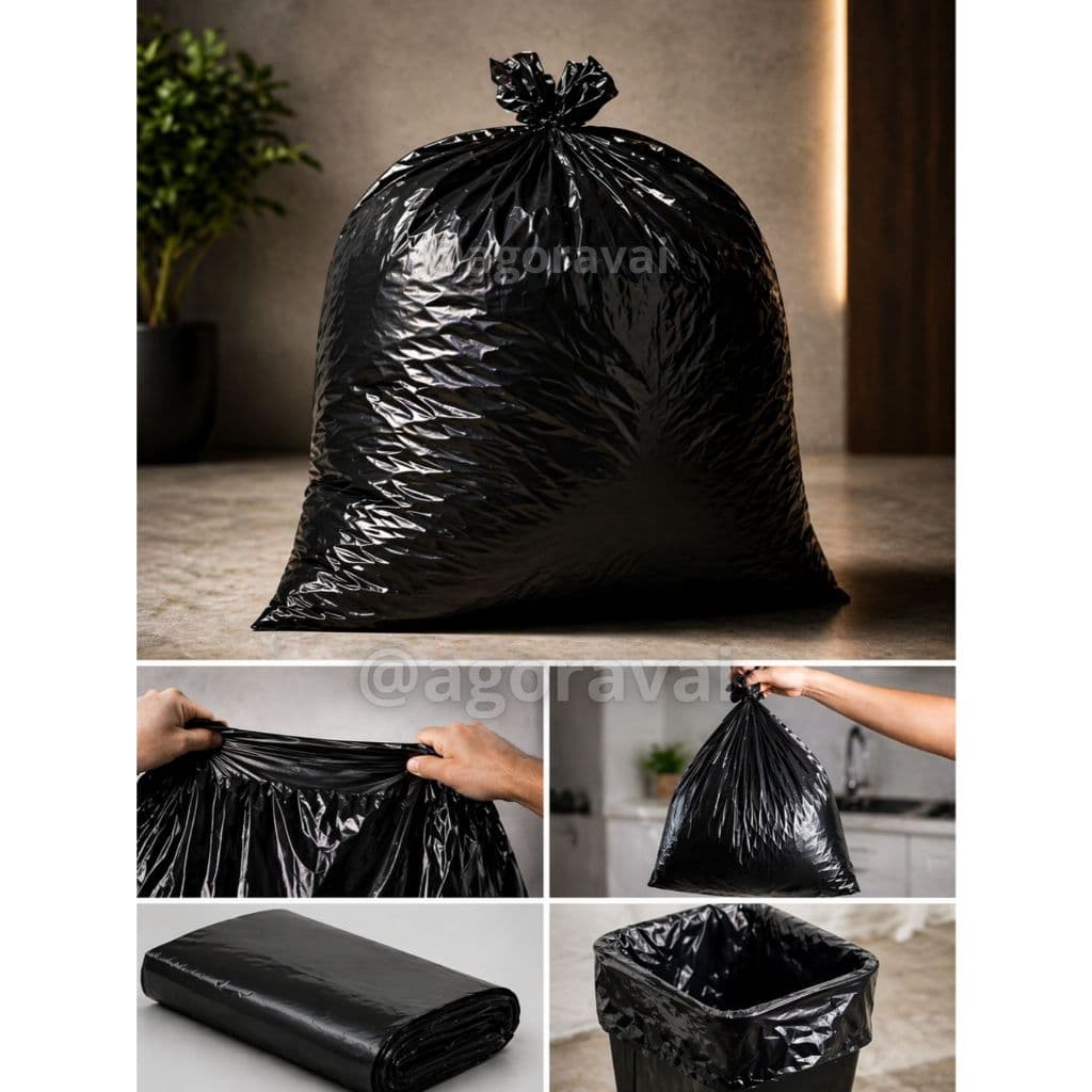 Saco de Lixo Extra Forte Resistente Preto 30L 50L 100L