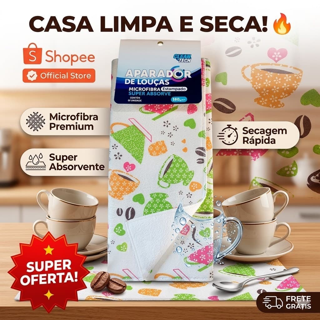 Tapete Aparador Escorredor de Louça em Microfibra Super Absorvente, Secagem Rápida e Antiderrapante Sortido