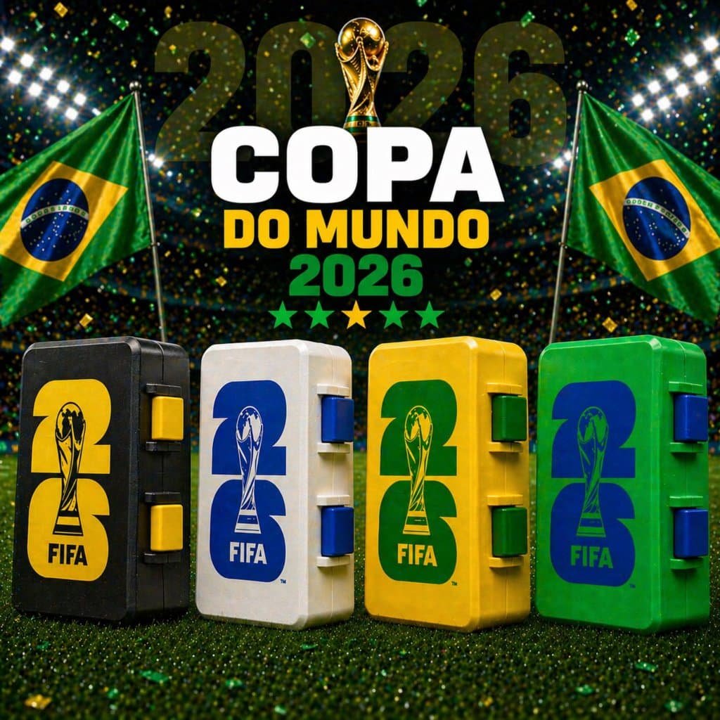 Porta Figurinhas Copa 2026 Organizador Cards Futebol Estojo Caixa Album Figurinhas