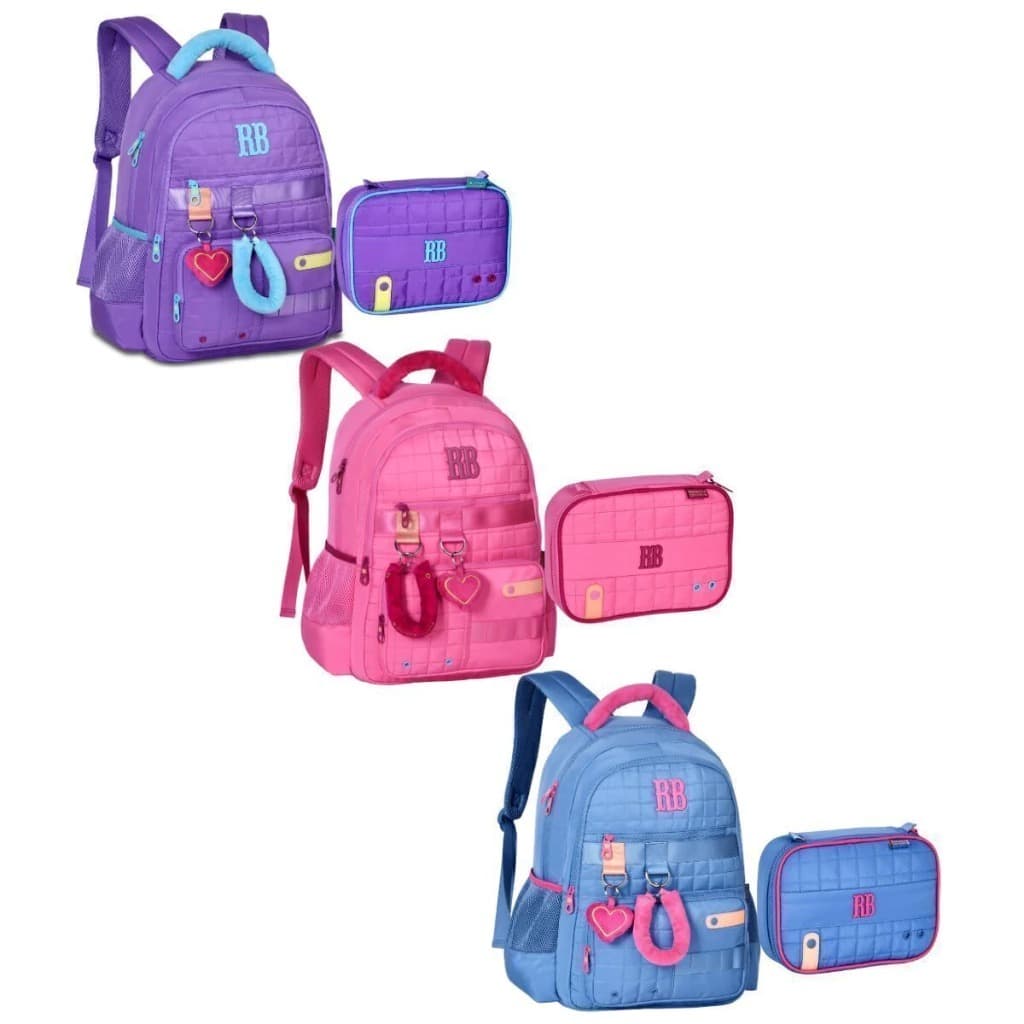 Mochila de costas Rebecca Bonbon Original - FEMININA - MOCHILA / ESTOJO - Clio com chaveiro pelucia