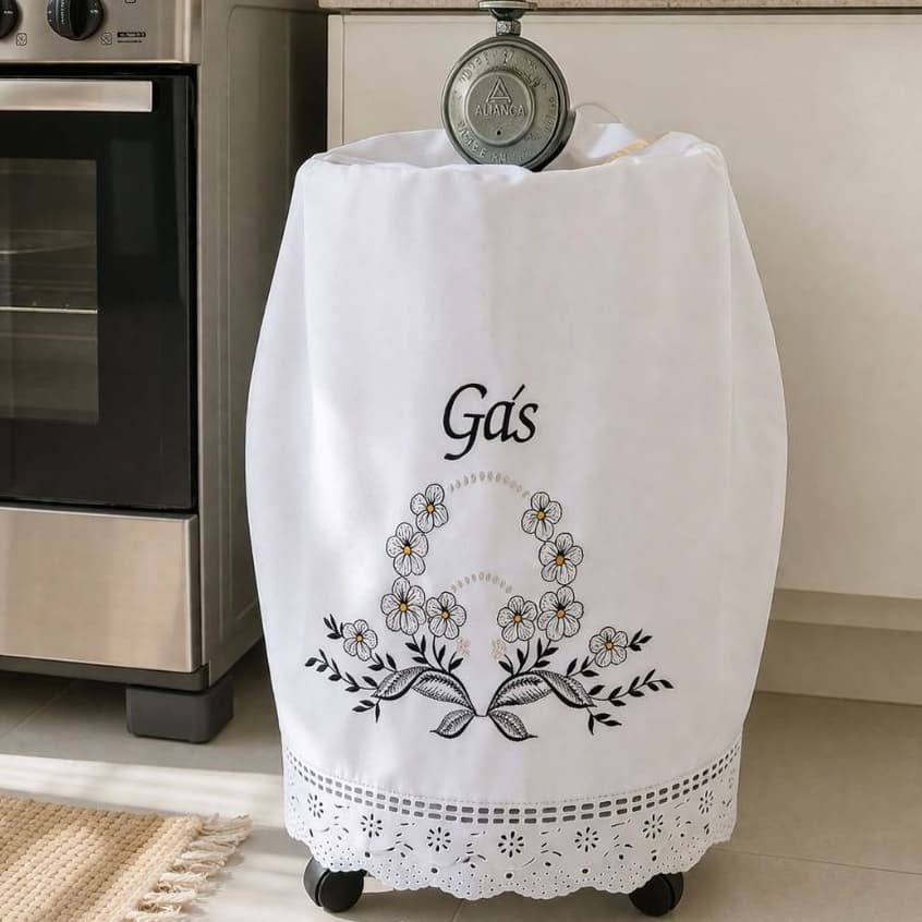 Capa para Botijão de Gás  Bordado Capa de Gás Cozinha Capa de Botijão De Gás