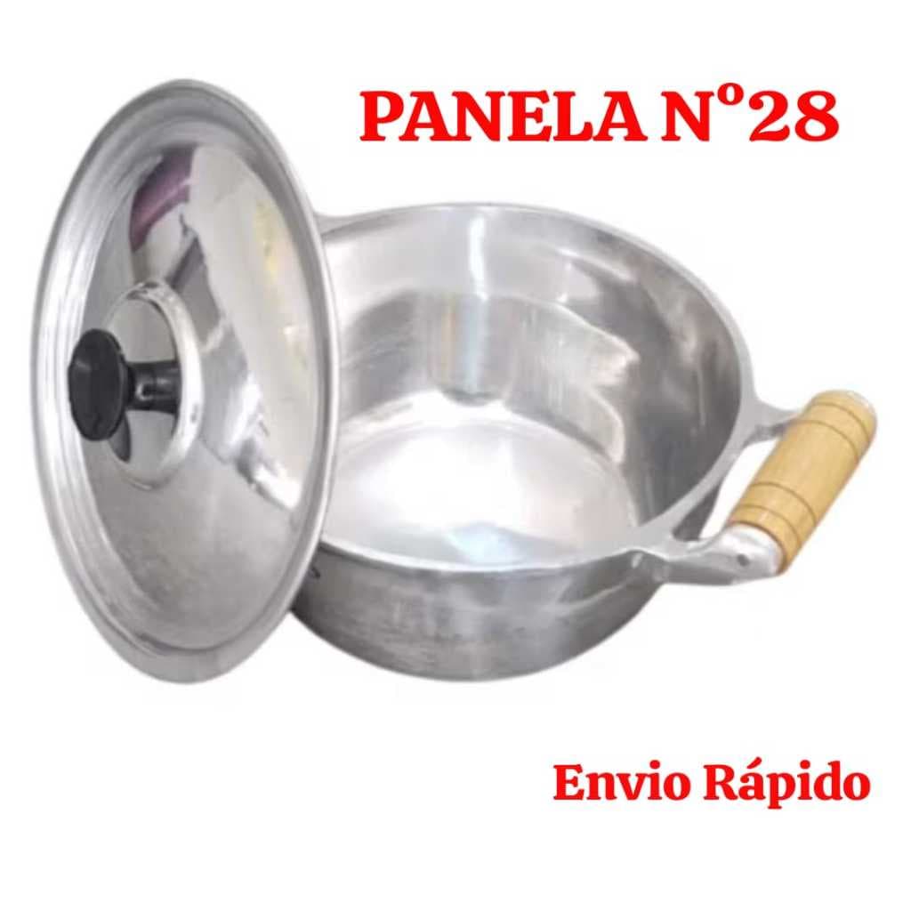 Panela Caçarola 28 de Alumínio Fundido Batido Grossa Polido nº28 5,6L de capacidade