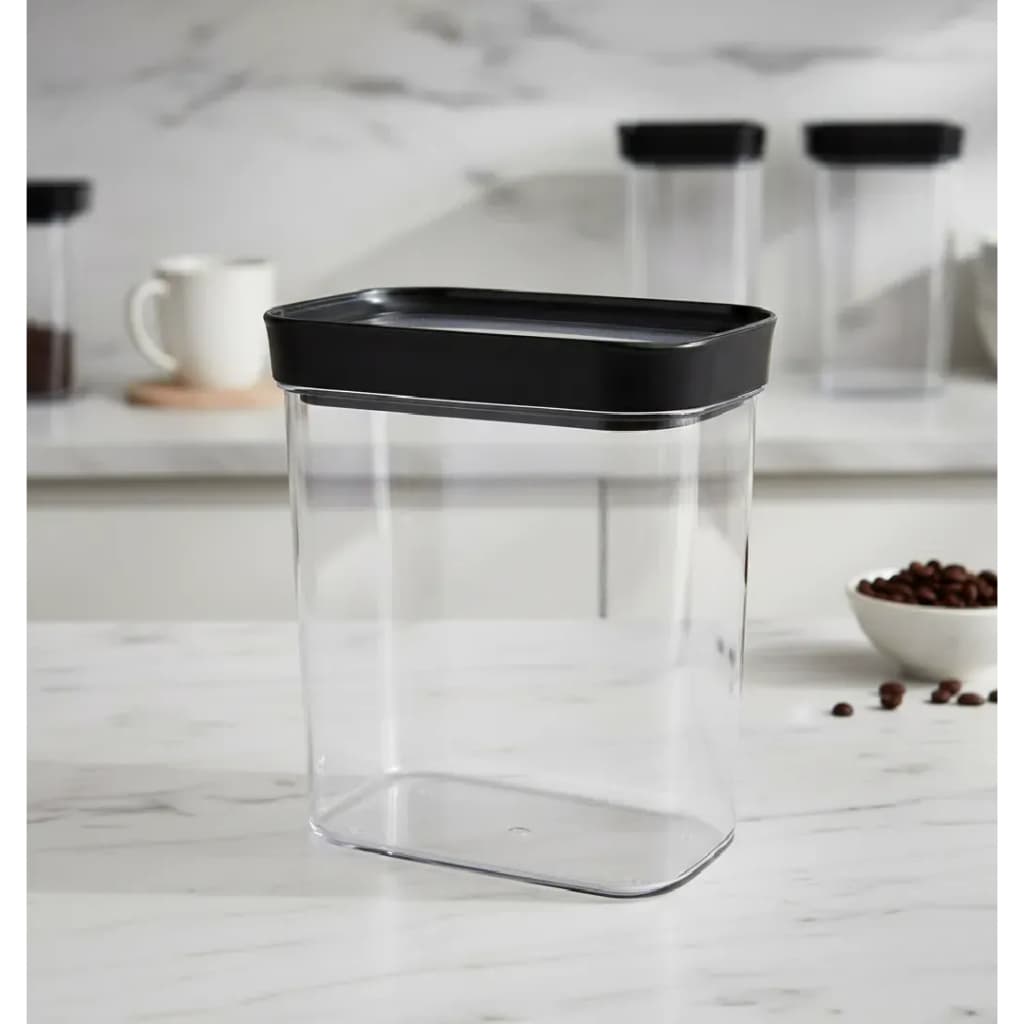 Pote Hermético Retangular Para Mantimentos e Cereais, 1500 ml