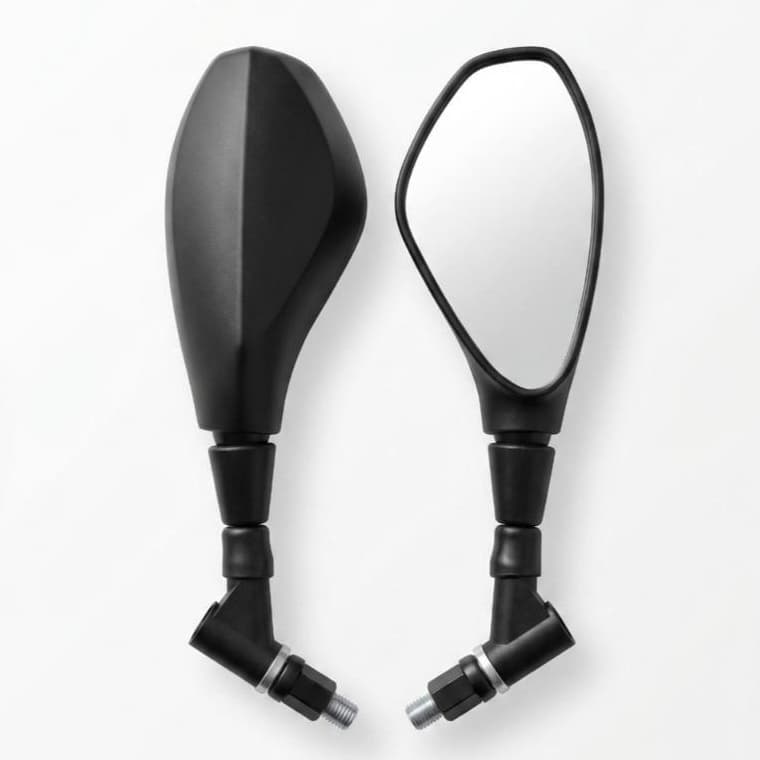 Retrovisor BMW Rotativo Articulado Harte Curta p/moto Honda giro 360º Rosca Ronda Par completo
