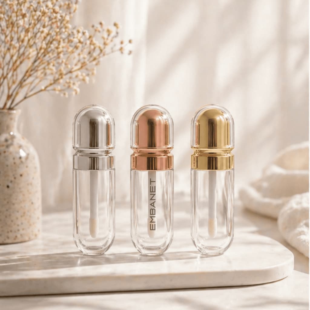 Frasco Refil Gloss Corretivo Lip Oil Balm Oval 8ml Vazio 50u