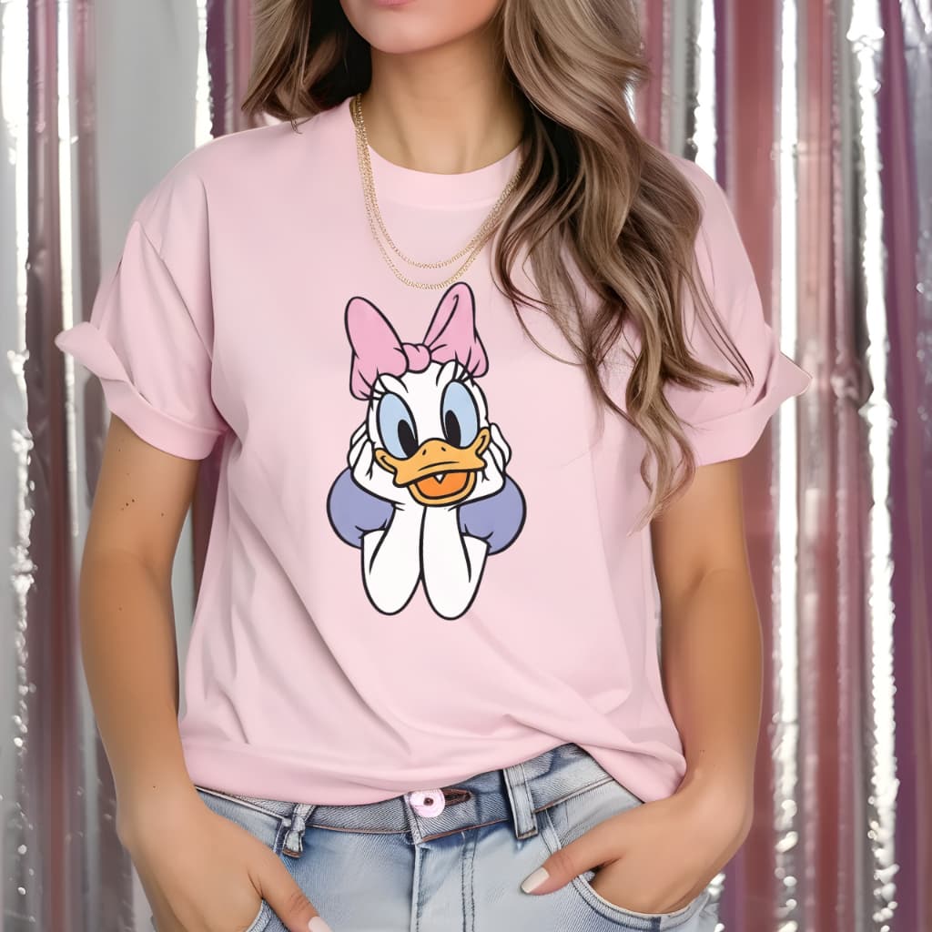 Camiseta Feminina Cartoon Fofa Estampa Personagem Cute Divertido Casual Blusa Estilosa