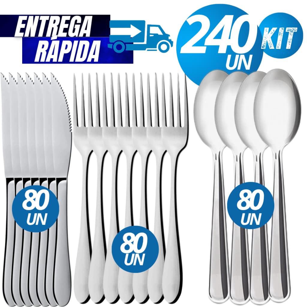 240/120 Talheres  Garfo  Faca   Colher Premium Casa Cozinha Buffet Restaurante Banquete Qualidade