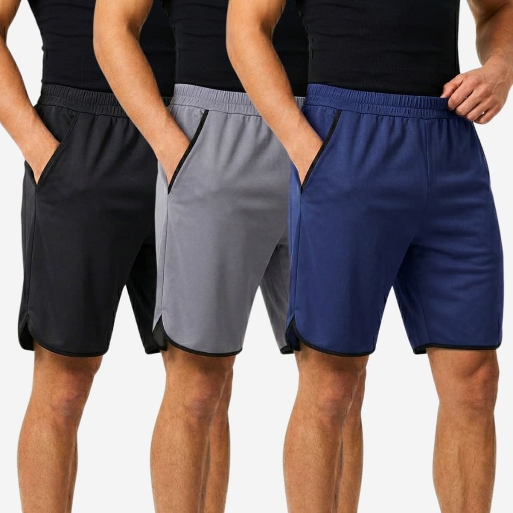 Kit 3 Bermudas Masculinas Shorts Futebol Academia Bolso Esportivo Praia Fitness Treino Casual