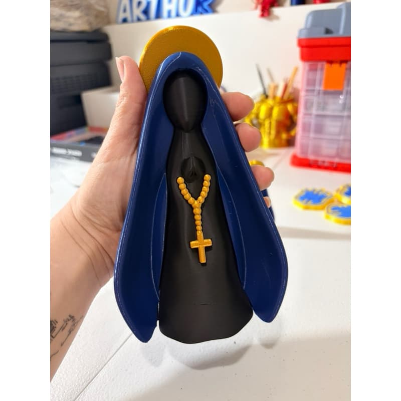 imagem nossa senhora aparecida tamanho grande 18cm