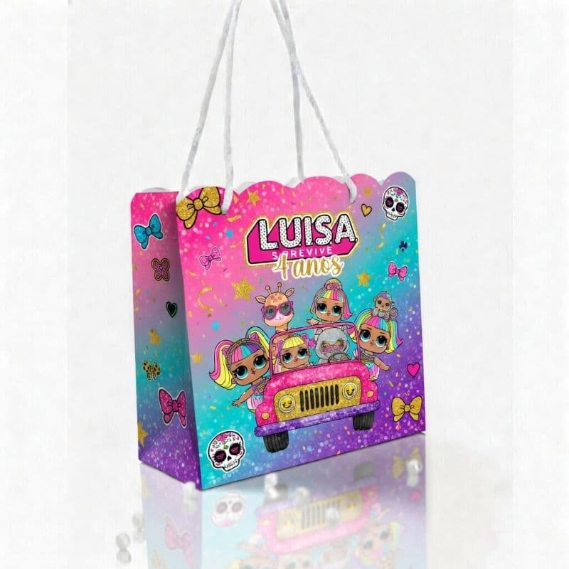PEGUE E MONTE - Kit Sacolinha Surpresa Personalizada Boneca LOL Menina | Lembrancinhas Festa Infantil
