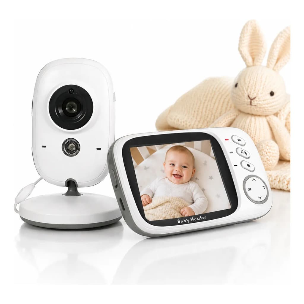 Babá Eletrônica Câmera Sem Fio C/Áudio E Visão Noturna 127/220v Branco