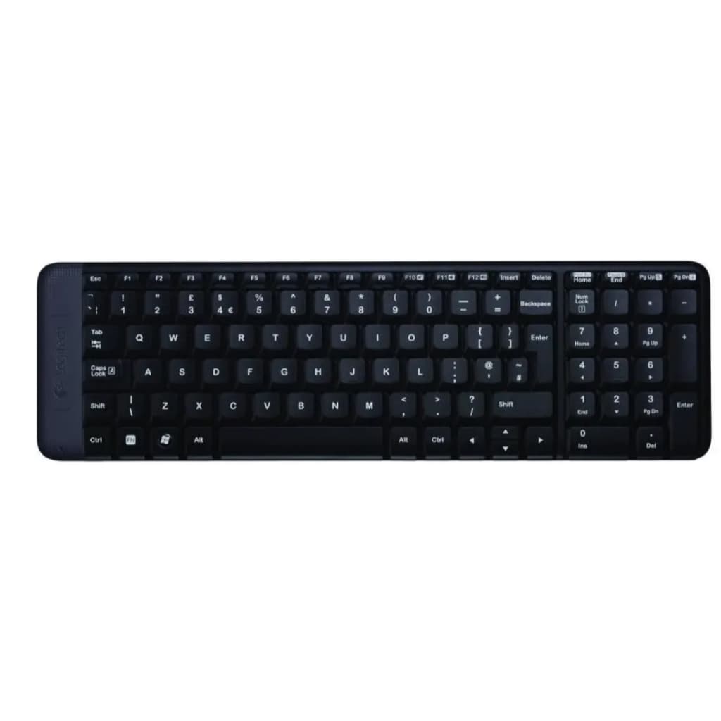 Kit de teclado e mouse sem fio Logitech MK220 Espanhol-América Latina de cor preto