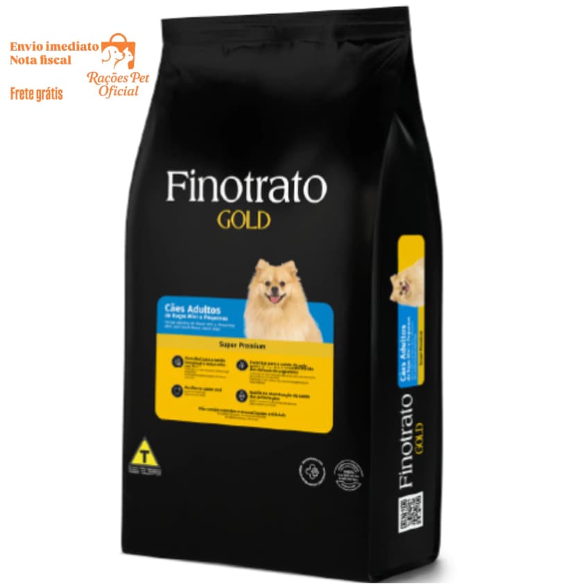 Ração Finotrato Gold Cães Adultos Raças Mini E Pequenas 10kg e 15kg