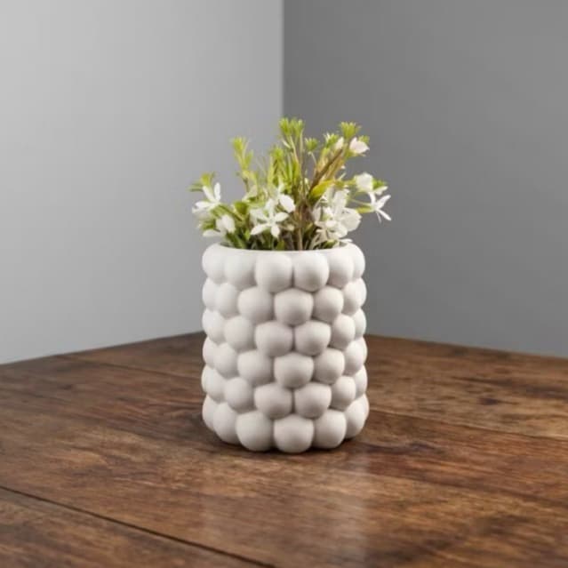 Cachepot Amora Vaso Decorativo Bubble Design Escandinavo Minimalista para Suculentas e Decoração