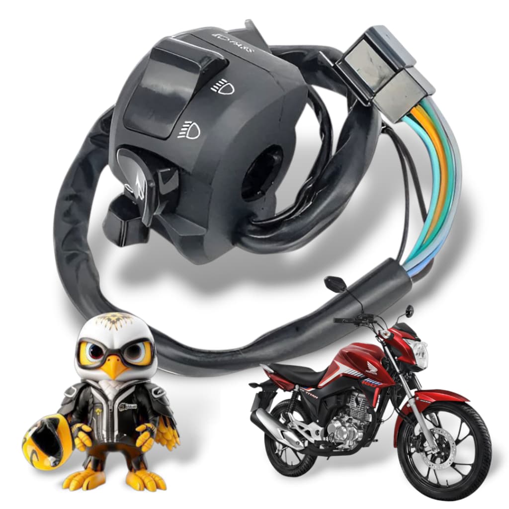 Punho Chave Luz C/ Lampejador Fan 125 Start Titan 150 160