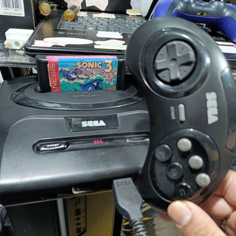 Vídeo Game Retro Original Mega Driver 3+ Sonic 3