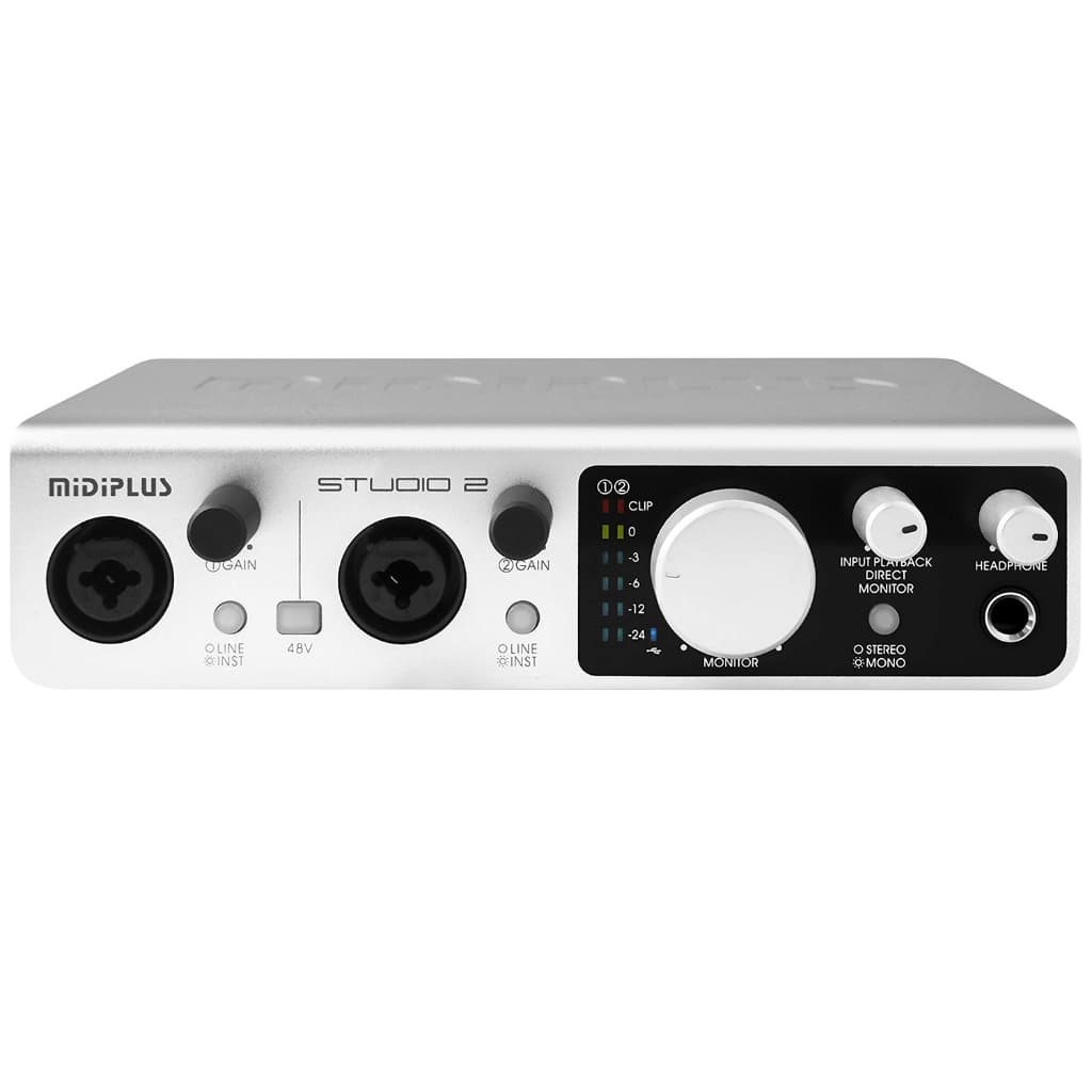 Midiplus Studio 2 Interface de Áudio USB 2x2 192k 24b Driver Asio Nativo