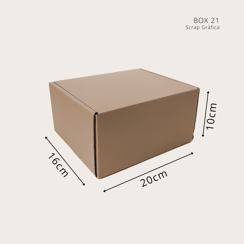 Caixas de Papelão 20x16x10cm - 25 ou 50 Unidades - p/ E-commerce e Correios