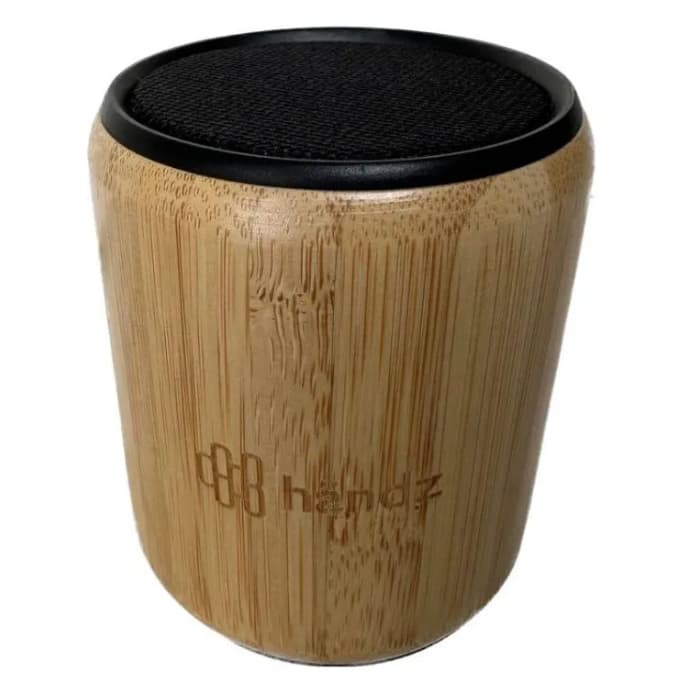 Mini Caixa de Som Bluetooth Händz Bamboo Drum Portátil Graves Som Estéreo