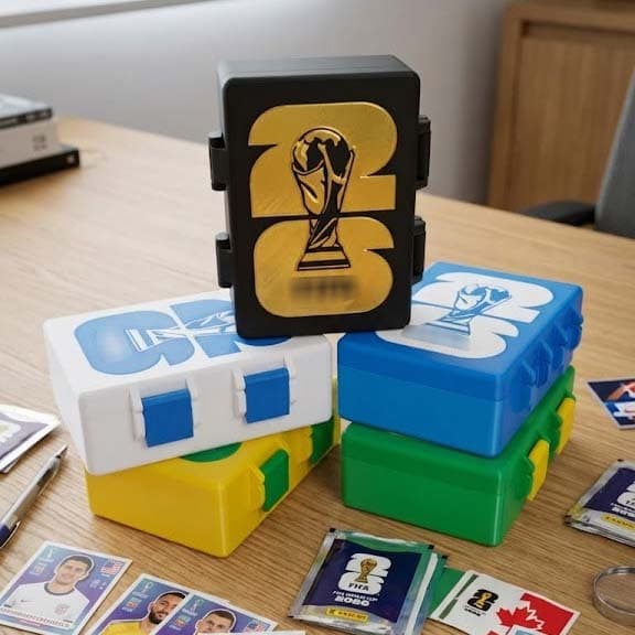 Estojo Porta Figurinhas Copa Box Organizador Cartas Álbum Copa Colecionador