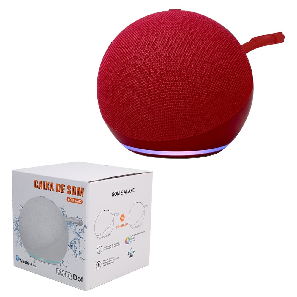 Caixa de Som Bluetooth Alaxe, 5.3 Portátil com Luz RGB, Mini Som Potente，de Longa Duração